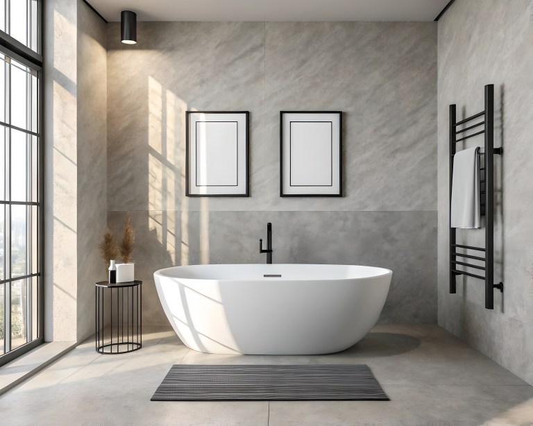 renovated bathroom after toilet repair long island ny